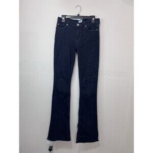 Hudson Jeans Womens 27 Blue Natalie Midrise Bootcut Crop Raw Hem Capsule Casual